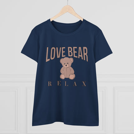Love Bear Relax, Women's Midweight Cotton Tee