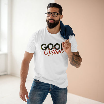 Good Vibes – Minimalist Retro Palm Leaf Graphic Tee