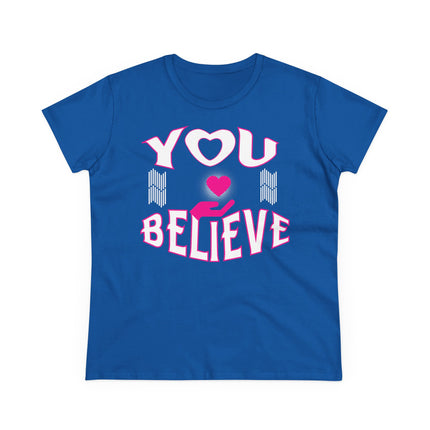 YOU BELIEVE Heart Graphic T-Shirt