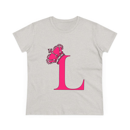 👑 L is for Queen – Monogram Crown Tee