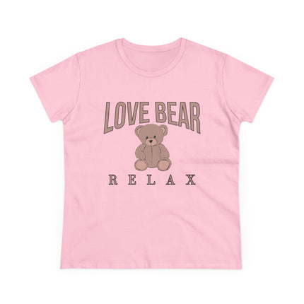 Love Bear Relax, Women's Midweight Cotton Tee