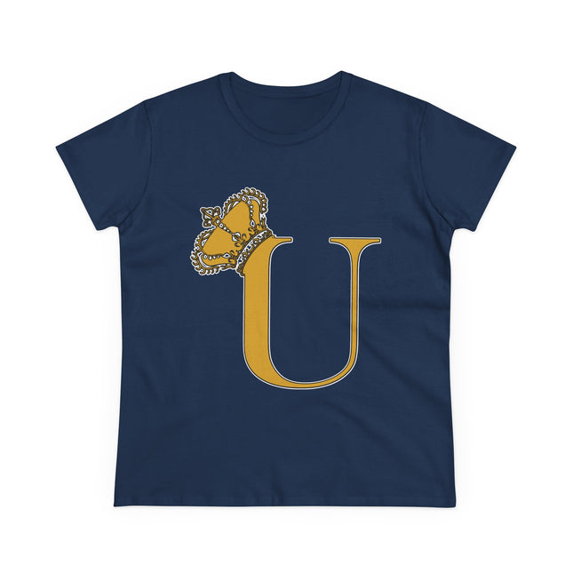 👑 Majestic “U” Monogram T-Shirt – Royal Gold on Regal Magenta