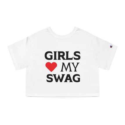Champion Women's Heritage Cropped T-Shirt, Print Girls My Swag