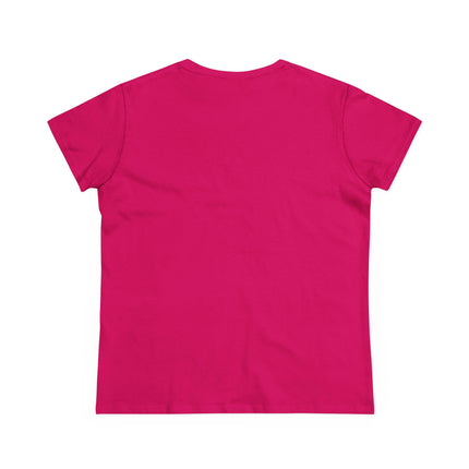 Women's Midweight Cotton Tee, Print Queen Letter U