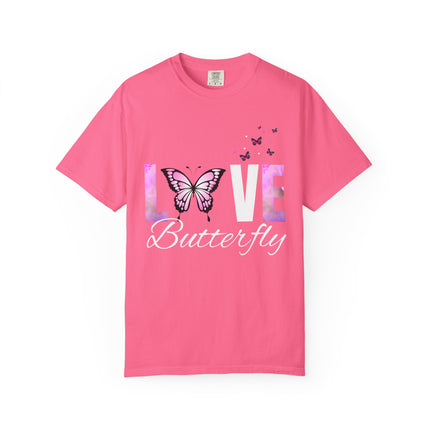 🦋 LOVE Butterfly” Graphic T-Shirt – Soft Teal