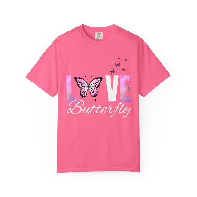 🦋 LOVE Butterfly” Graphic T-Shirt – Soft Teal