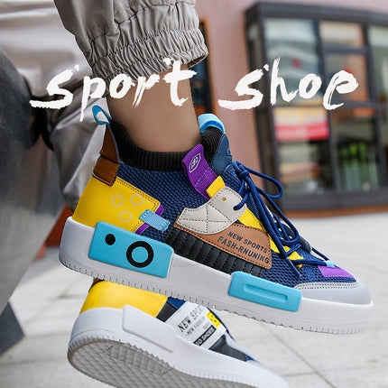 Set Of Foot Socks Shoes Sports Daddy Shoes Men'S Trendy Shoes