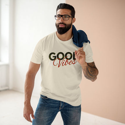 Good Vibes – Minimalist Retro Palm Leaf Graphic Tee