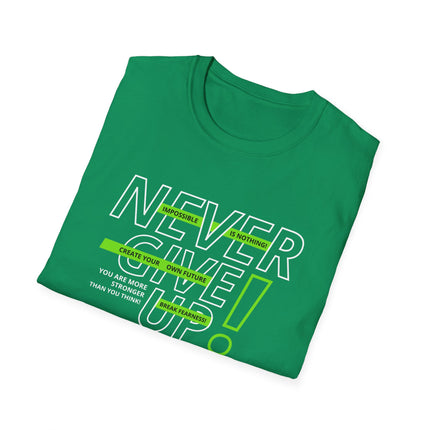 💪 NEVER GIVE UP! Motivational Tee