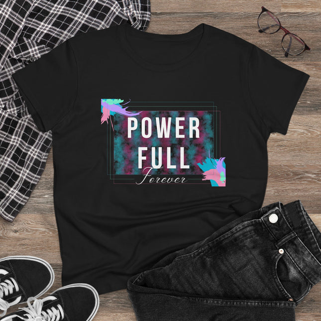 Women's Midweight Cotton Tee, Power Full...