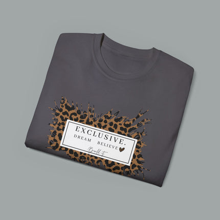 ✨ EXCLUSIVE. Dream. Believe. Leopard Graphic Tee
