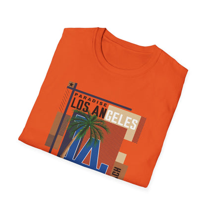 Paradise Los Angeles Beach, Unisex Softstyle T-Shirt