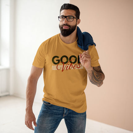 Good Vibes – Minimalist Retro Palm Leaf Graphic Tee