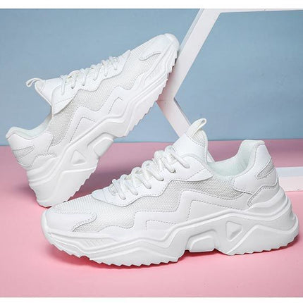 Couple Mesh Breathable Clunky Sneakers Plus Size
