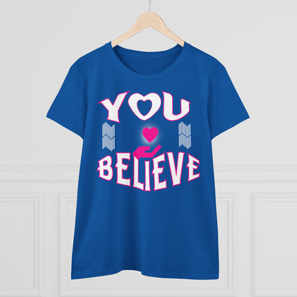 YOU BELIEVE Heart Graphic T-Shirt