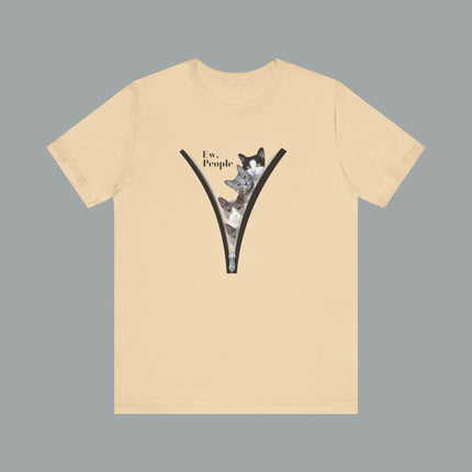 😾 Ew, People” Cat Tee – For the Socially Selective & Cat-Obsessed