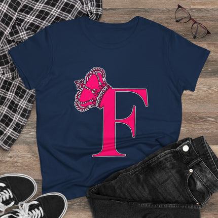👑 “F” Monogram Tee – Fierce & Fabulous in Fuchsia