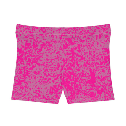 Women’s Pink Abstract Biker Shorts