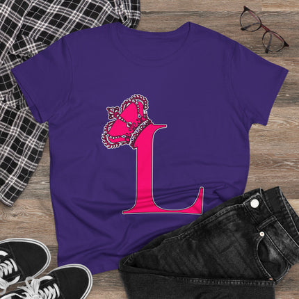 👑 L is for Queen – Monogram Crown Tee