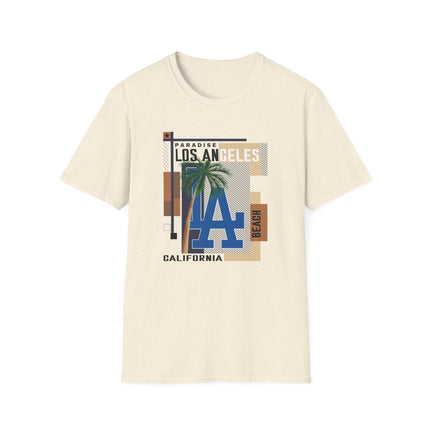 Paradise Los Angeles Beach, Unisex Softstyle T-Shirt