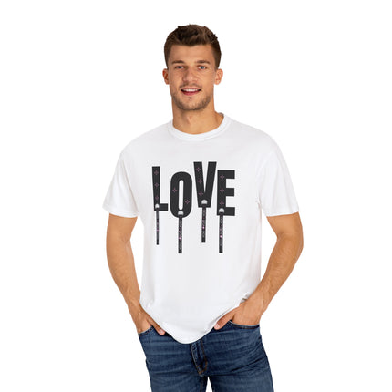 Unisex Garment-Dyed T-shirt, Print Love You Luxury Design Fahionable 100%
