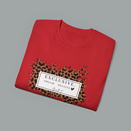 ✨ EXCLUSIVE. Dream. Believe. Leopard Graphic Tee