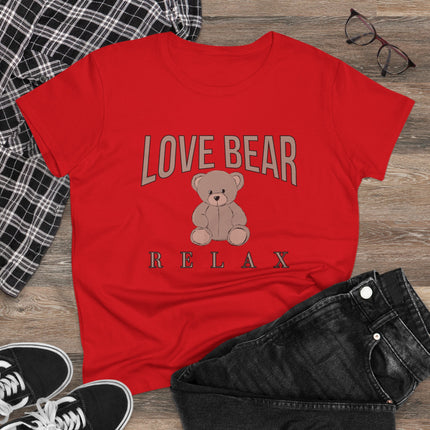 Love Bear Relax, Women's Midweight Cotton Tee