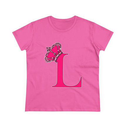 👑 L is for Queen – Monogram Crown Tee