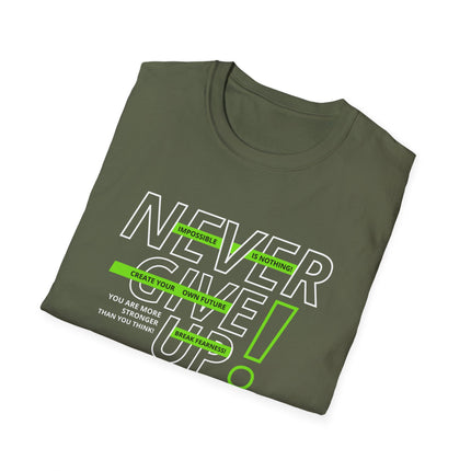 💪 NEVER GIVE UP! Motivational Tee