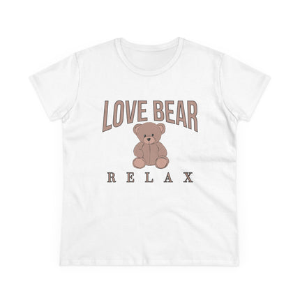 Love Bear Relax, Women's Midweight Cotton Tee