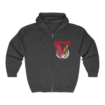 FEARLESS Zip-Up Hoodie – Unleash the Wild Within