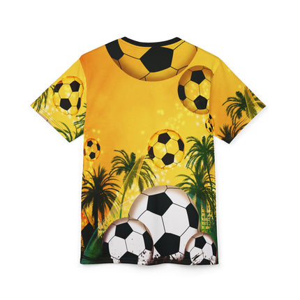 🌴⚽ Tropical Soccer Dream Tee – Golden Goal Edition