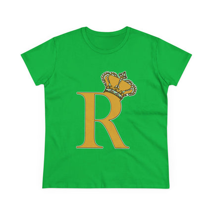 👑 “R” Monogram Tee – Regal in White & Gold