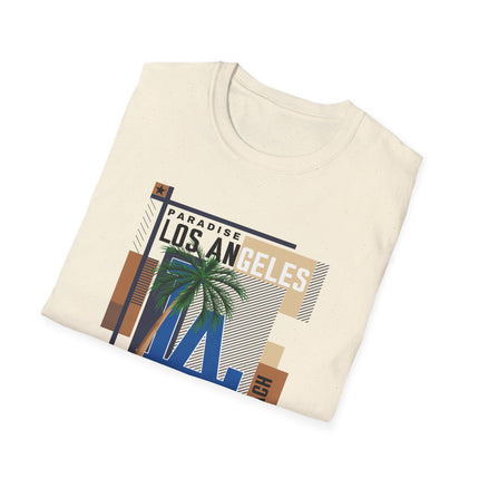 Paradise Los Angeles Beach, Unisex Softstyle T-Shirt