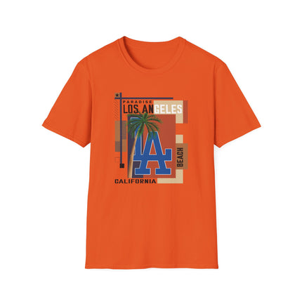 Paradise Los Angeles Beach, Unisex Softstyle T-Shirt