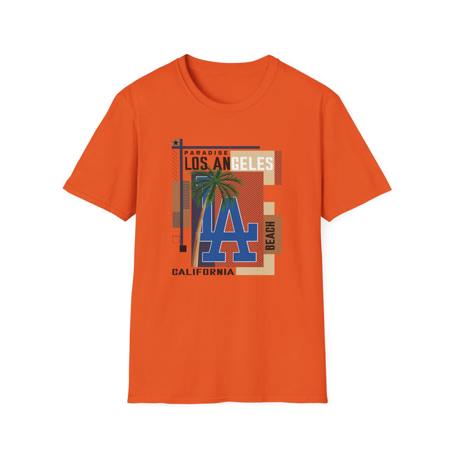 Paradise Los Angeles Beach, Unisex Softstyle T-Shirt