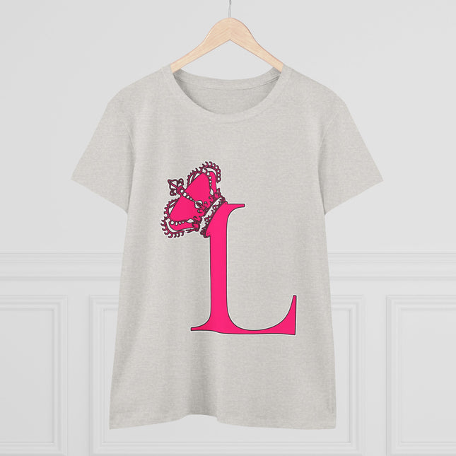 👑 L is for Queen – Monogram Crown Tee