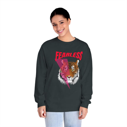 Fearless Tiger Crewneck Sweatshirt – White Edition