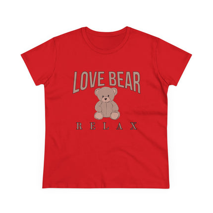 Love Bear Relax, Women's Midweight Cotton Tee
