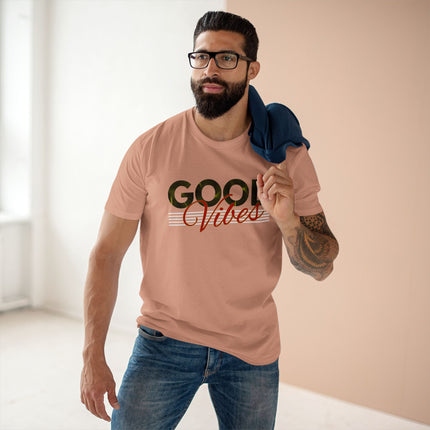 Good Vibes – Minimalist Retro Palm Leaf Graphic Tee