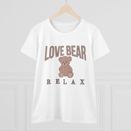 Love Bear Relax, Women's Midweight Cotton Tee