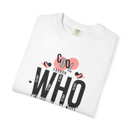 💖 WHO IS THAT” Love Drip Graphic T-Shirt – Cream White