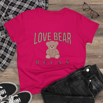 Love Bear Relax, Women's Midweight Cotton Tee