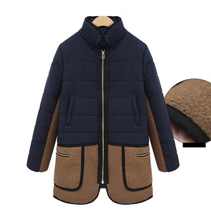 New slim plus size hooded padded coat
