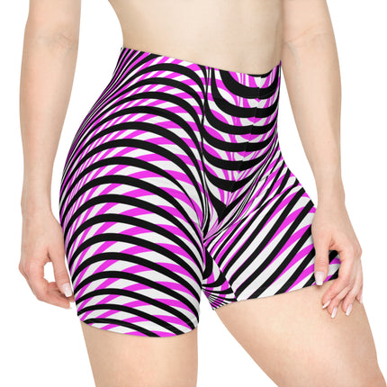 💜 "Hypnotic Pulse" High-Waist Shorts