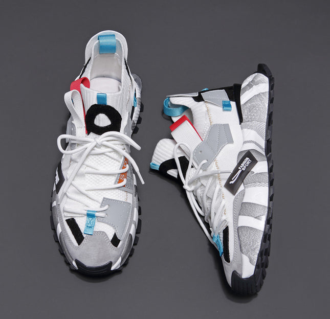 Summer Men's New Flying Woven Casual Shoes Breathable