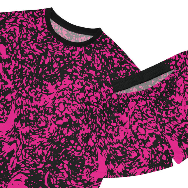 💥 Urban Splatter Tee – Electric Pink & Black