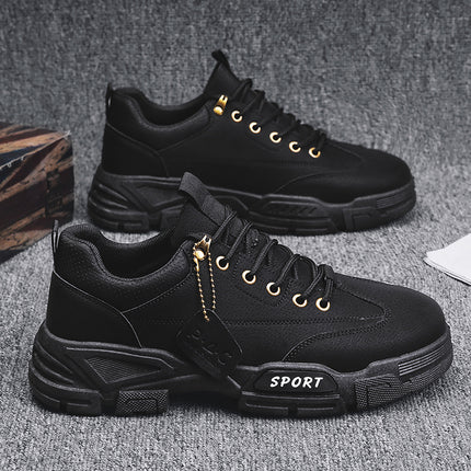Dedicated Work Waterproof Non-slip Pure Black Labor Protection Tide Shoes