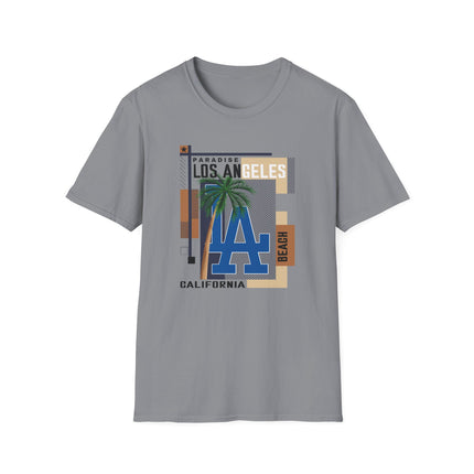 Paradise Los Angeles Beach, Unisex Softstyle T-Shirt