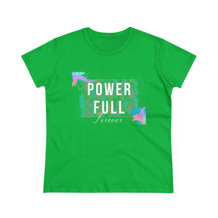Women's Midweight Cotton Tee, Power Full...